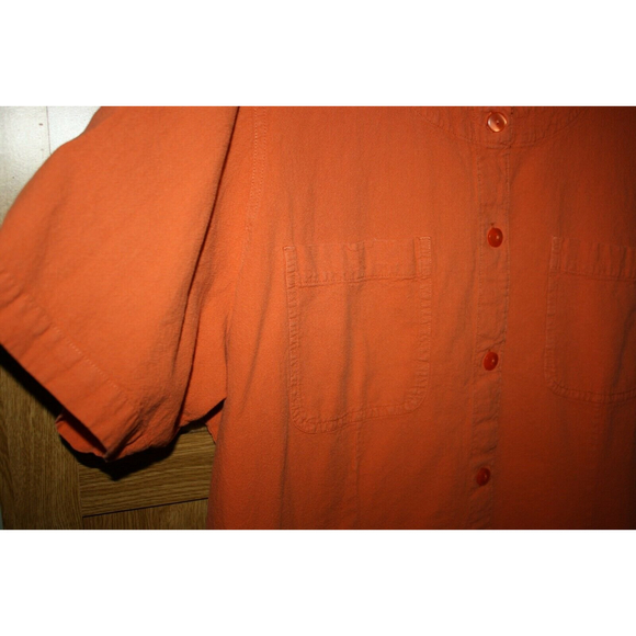 Only Necessities Women's Top Size Large Orange Short Sleeves GUC - Picture 3 of 5